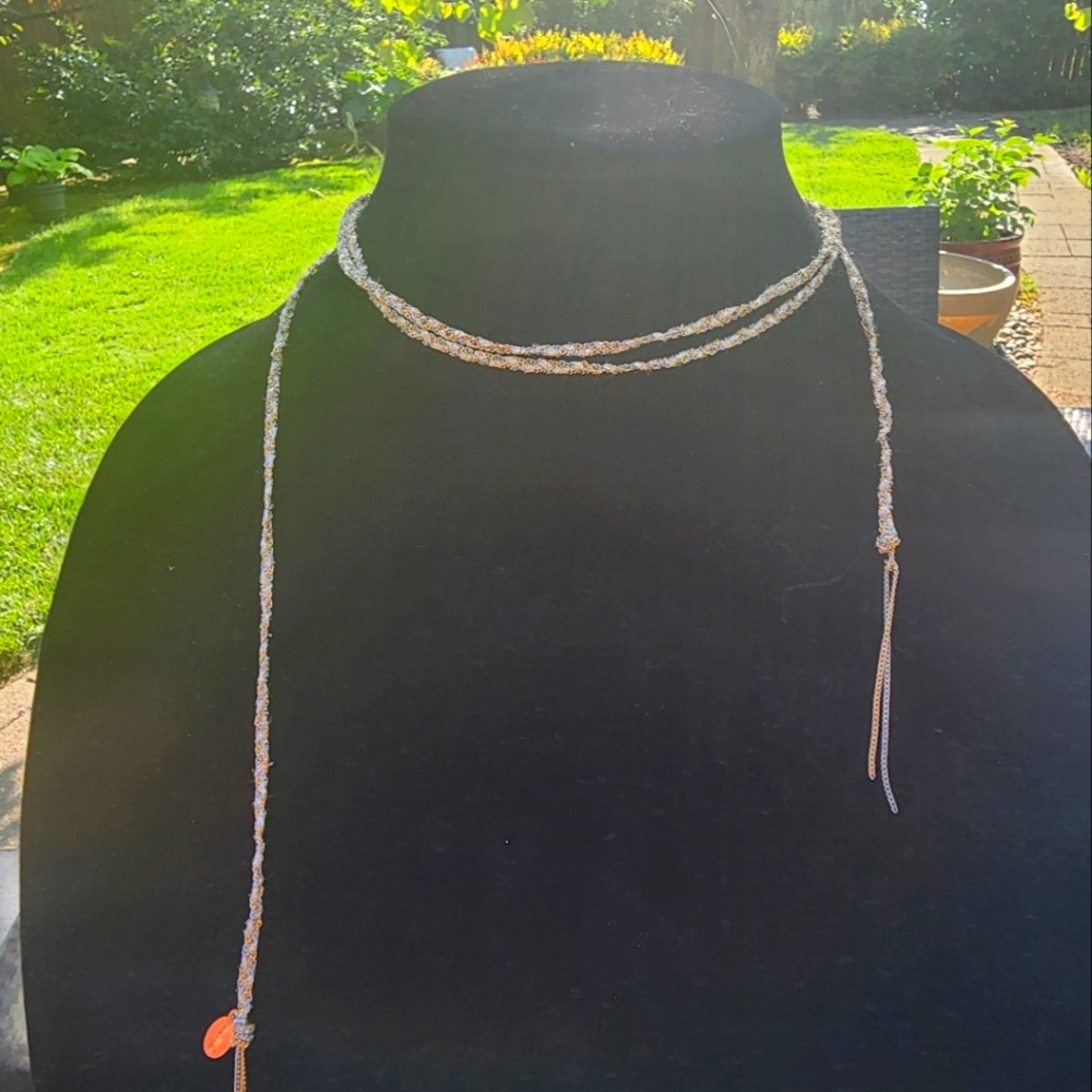Sogoli Gold and silver tone chain scarf